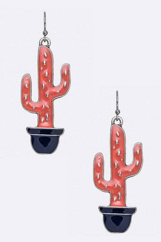 Enamel Catus Iconic Earrings