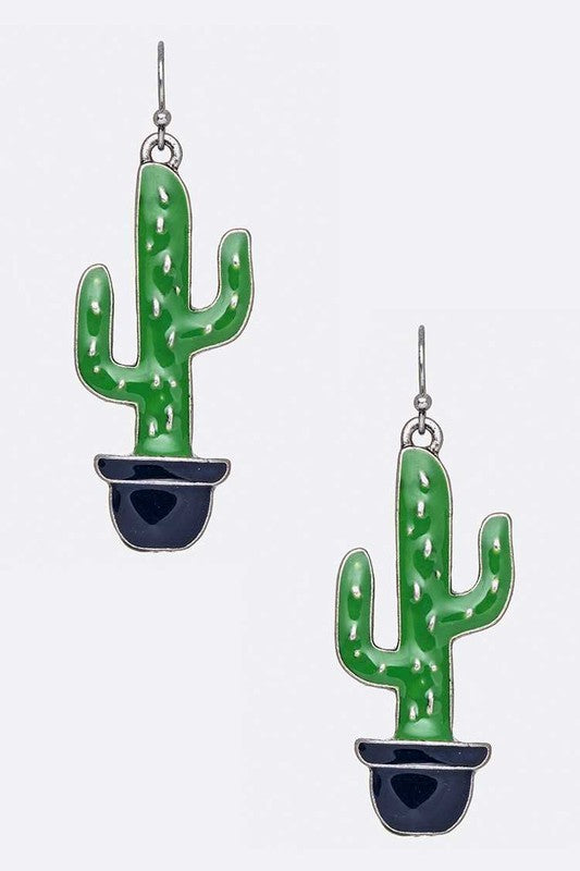 Enamel Catus Iconic Earrings