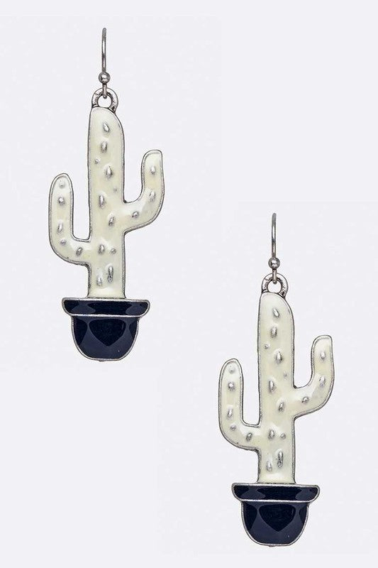 Enamel Catus Iconic Earrings