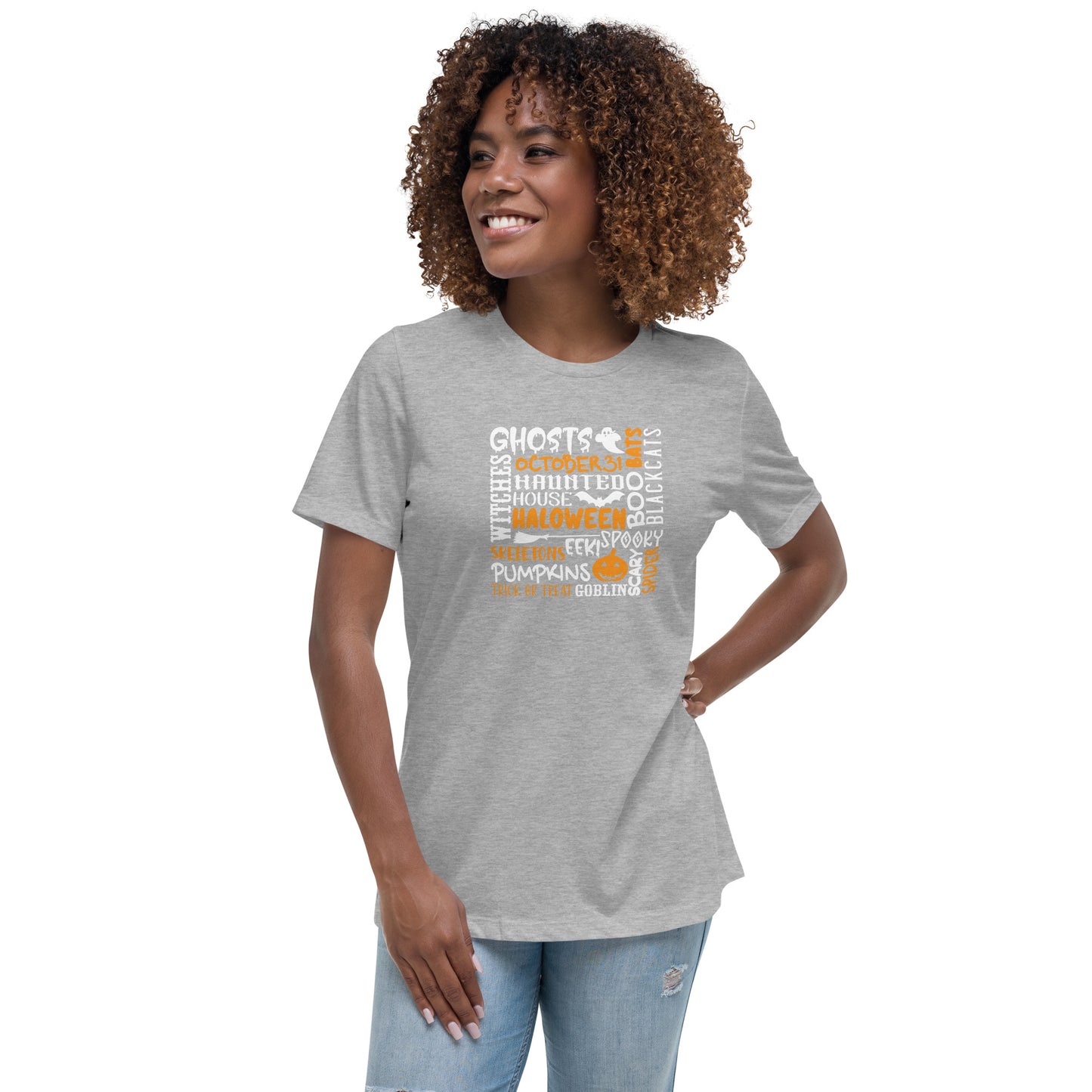 Ghosts Witches Halloween Quote Shirt white and orange