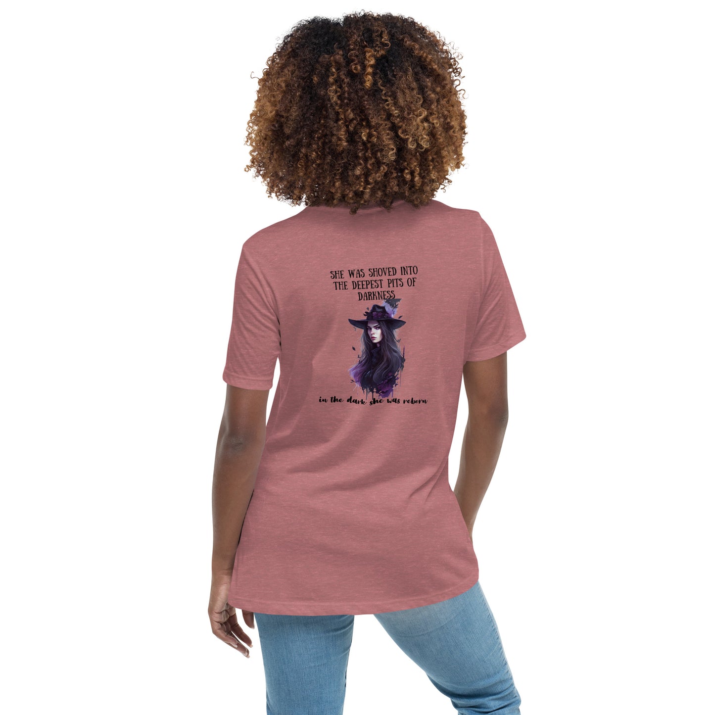 Women's Relaxed T-Shirt Back print black writing copy 3