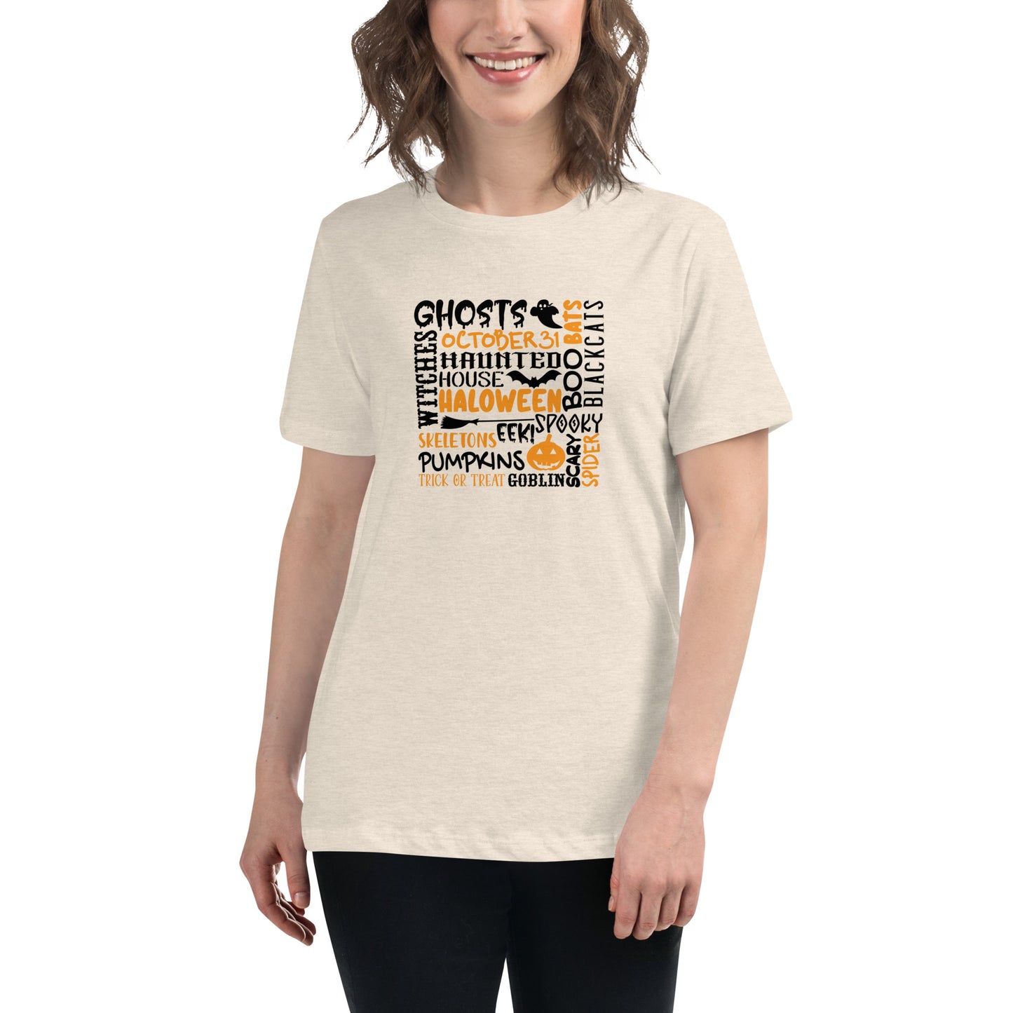 Ghosts Witches Halloween Quote Shirt Black & Orange