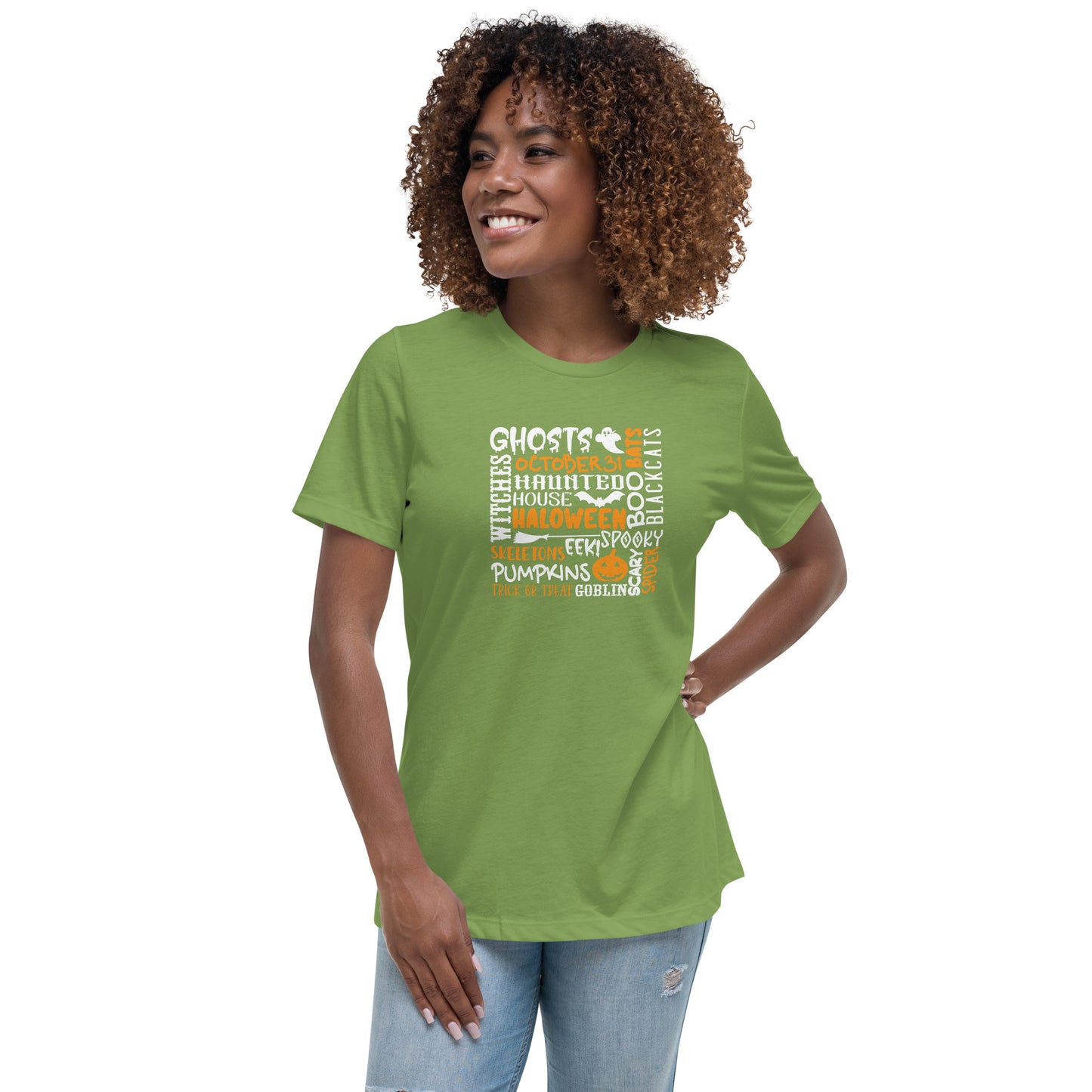 Ghosts Witches Halloween Quote Shirt white and orange