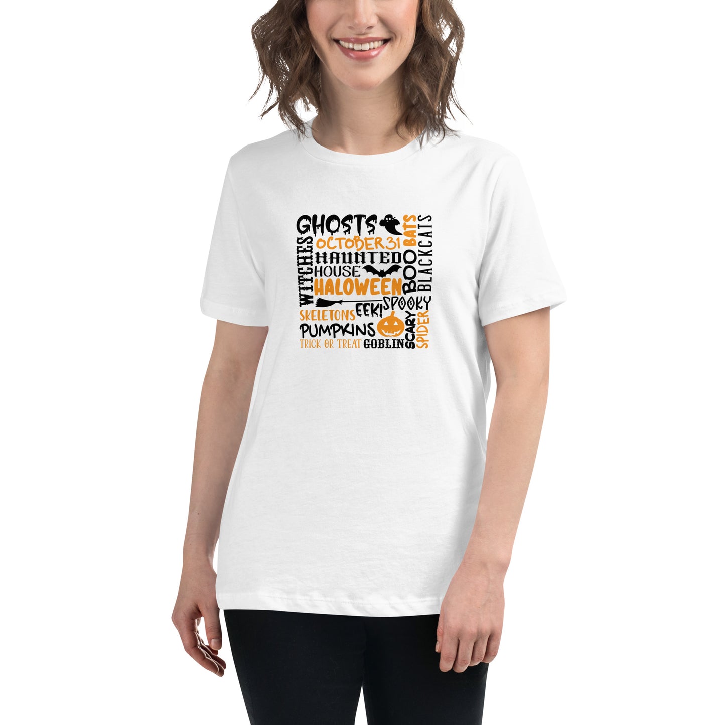 Ghosts Witches Halloween Quote Shirt Black & Orange